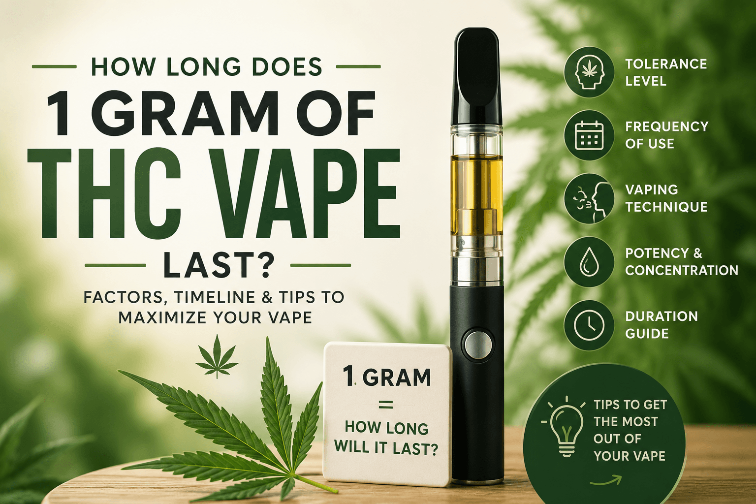 How Long 1 Gram THC Vape